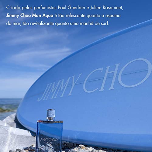 JIMMY CHOO - Man Aqua Eau de Toilette - Men's Fragrance - Fougere Marine Woody - With notes of Grapefruit, Clary Sage & Salty Moss - 3.3 Fl Oz