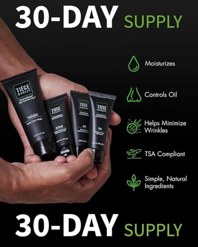 Tiege Hanley Essential Men's Skin Care Set, 30-Day, 4 Piece Kit