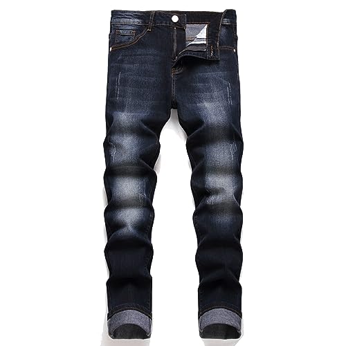 JUNBAOSS Men's Ripped Skinny Blue Jeans, Size 30