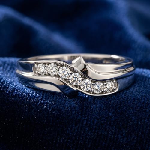 P3 POMPEII3 Pompeii Men's Diamond Curve Polished Wedding Ring Lab Grown 10k Gold - Size 8.5 (F/G,VS1-VS2)
