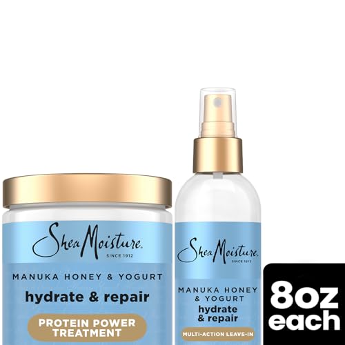 SheaMoisture Leave-In Conditioner + Mask, Manuka Honey & Yogurt, 8 Oz Ea