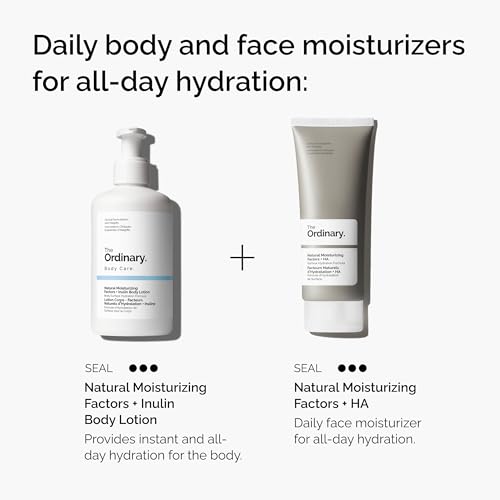 The Ordinary Natural Moisturizing Factors + Inulin Body Lotion, Lightweight Hydration for All-Day Moisture & Skin Barrier Support, Accepted by the National Eczema Association, 8.1 Fl Oz