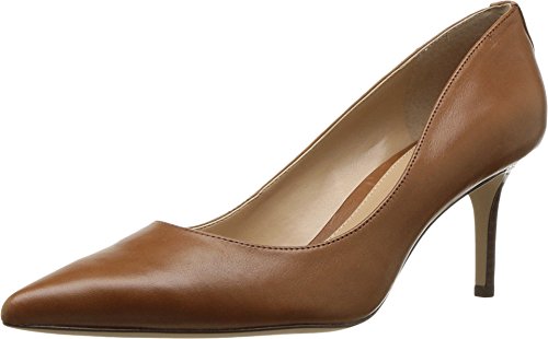 Lauren Ralph Lauren Lanette Pumps for Women - Breathable Synthetic Lining - Leather Upper - Rubber Outsole Lanette Pump Alpaca Suede 10 B - Medium Deep Saddle Tan Super Soft Leather 7.5 B - Medium