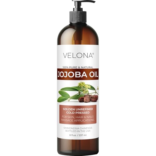 velona Jojoba Oil - 8 fl oz, Cold Pressed, Unrefined, with Pump