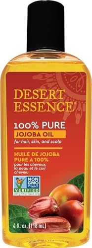 Desert Essence 100% Pure Jojoba Oil for Hair, Skin and Scalp, 4 fl oz