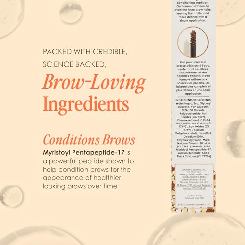 Grande Cosmetics GrandeBROW-FILL Volumizing Brow Gel, Medium, 0.14 fl oz