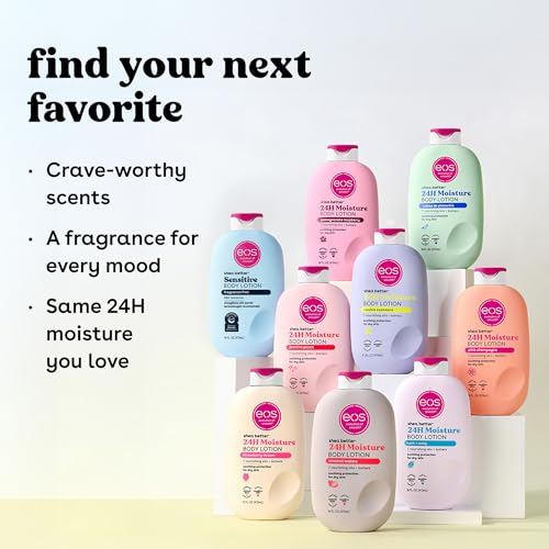 eos Shea Better Sensitive Skin Body Lotion - Fragrance-Free, 48-Hour Moisture Eczema Cream & Dry Skin Relief, Vegan, 16 fl oz (Packaging may vary)