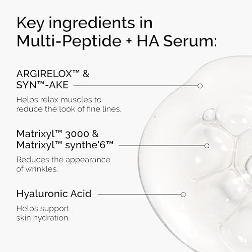The Ordinary Multi-Peptide + Hyaluronic Acid, Anti-Aging Peptide Serum for Crow’s Feet, Elasticity & Firmness, 1 Fl Oz