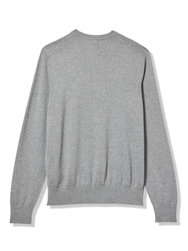 BOSS, Square Logo Cotton Blend Knit Sweater, Snowflake Grey, L