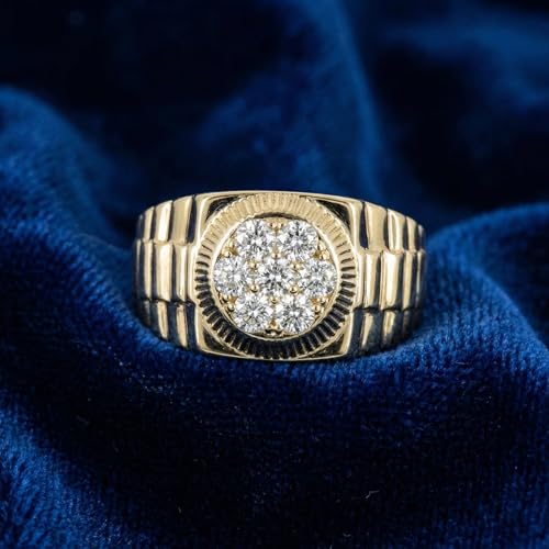 Pompeii 3/4ct Diamond Mens Ring 14K Yellow Gold - Size 12
