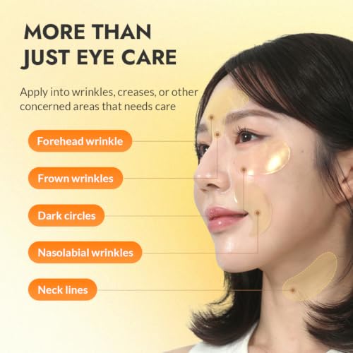 MIZON 24K Gold Snail Mucin Under Eye Patches, 60 Hydrogel Eye Masks
