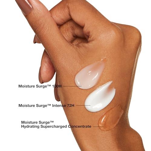 Clinique Moisture Surge 100H Auto-Replenishing Hydrator Oil Free Face Moisturizer | With Hyaluronic Acid, Aloe Bioferment and Vitamins C + E | For All Skin Types | Hydrating + Moisturizing, 2.5 Fl Oz