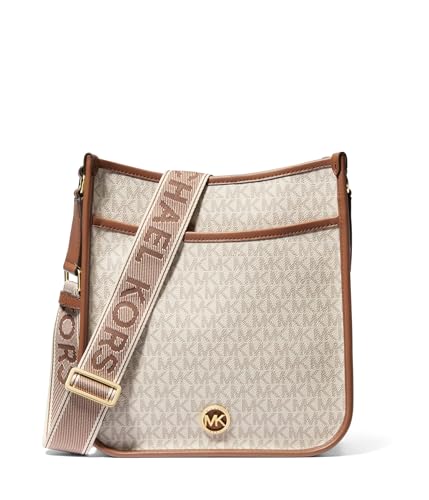 Michael Kors Luisa Large North South Messenger, Vanilla/Luggage