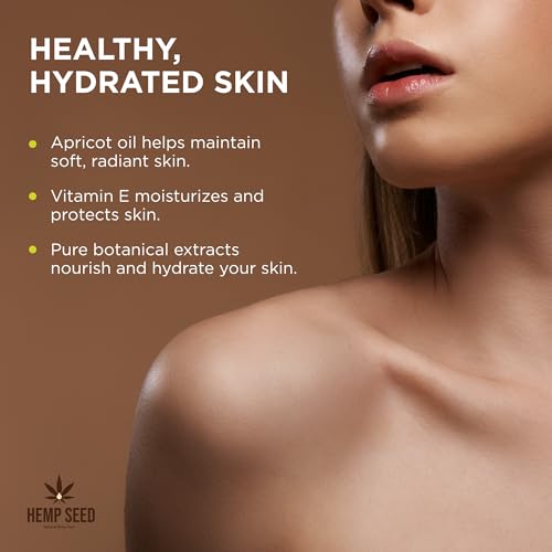 Hemp Seed Massage & Body Oil, Naked in the Woods Scent - 8 fl. oz. - Nourishing, Moisturizing Massage Oil - Hemp Seed, Apricot, Grapeseed & Sweet Almond Oil - Vegan & Cruelty Free