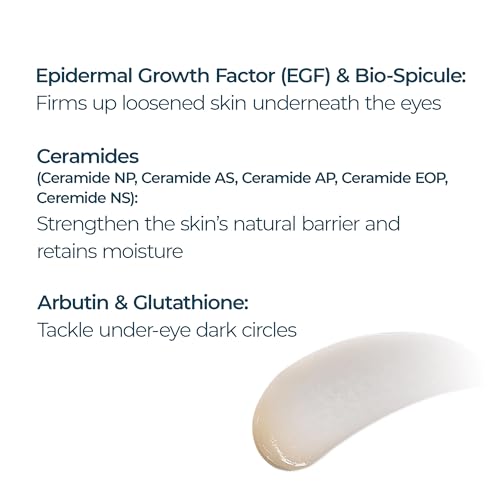 Dr.Melaxin Eyephalt Eyebag Cream for Puffiness, Dark Circles & Fine Lines, Wrinkle, EGF Anti-Aging Under Eye Moisturizer with Niacinamide&Ceramide 0.33 fl.oz.