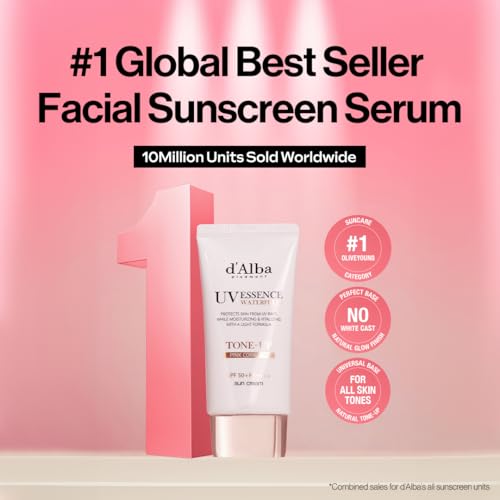 d'alba Piedmont Waterfull Tone-Up Sunscreen Serum (1.69 fl oz x 2), SPF 50+