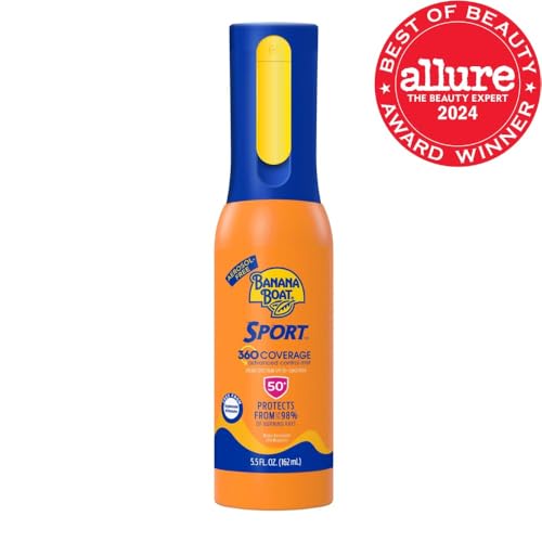 Banana Boat 360 Coverage Sport Sunscreen Mist SPF 50+, 5.5 Fl Oz