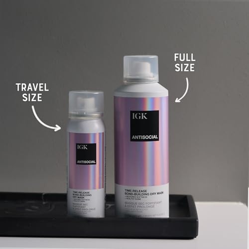 IGK Antisocial Dry Hair Mask, Overnight Bond Repair for Damaged Hair