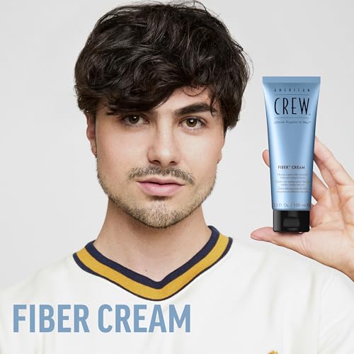 American Crew Men's Fiber Cream, Medium Hold & Natural Shine, 3.3 fl oz