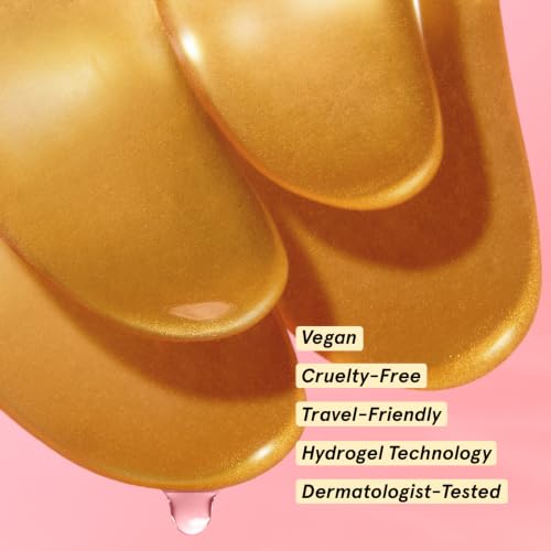 grace & stella Award Winning Under Eye Mask - Teen Gifts, Gel Eye Patches for Dark Circles, Puffy Eyes, Wrinkles, Undereye Bags, Travel Gifts for Women - Vegan, Self Care (6 Pairs, Gold)