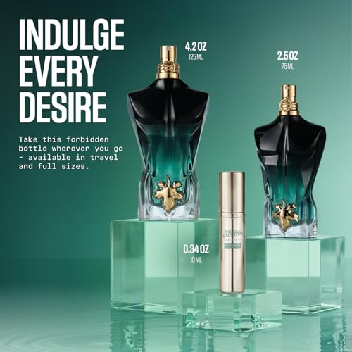 Jean Paul Gaultier Le Beau Le Parfum Intense for Men - Long Lasting Woody Amber Men's Cologne Eau de Parfum with Coconut Wood, Tonka Bean & Sandalwood - Designer Fragrance Spray, 4.2 oz