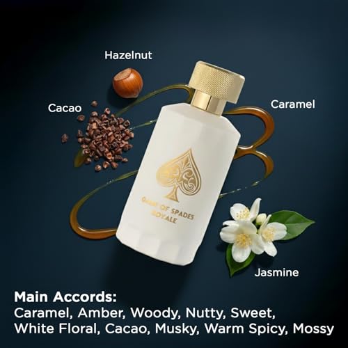 Jo Milano Game of Spades Royale Parfum Spray | 3.4 oz (100ml) | Oud Wood, Amber, Musk, Floral, Caramel Scent | Long Lasting Fragrance for Men and Women (Unisex)