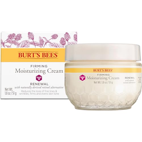 Burt's Bees Renewal Firming Face Cream, Anti-Aging Retinol Alternative, Mothers Day Gifts for Mom, Moisturizing Natural Origin Skin Care, 1.8 Ounce (Packaging May Vary)