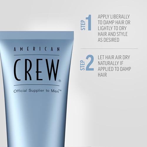 American Crew Men's Fiber Cream, Medium Hold & Natural Shine, 3.3 fl oz