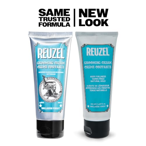 REUZEL Grooming Cream, Pilable Natural Light Hold, Adds Texture and Definition, Moisturizing, Weightless, Easy To Wash Out, Water Based Formula, Sugary Rum Scent, 3.38 oz