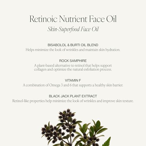 Tata Harper Retinoic Nutrient Face Oil, Nourishing Face Oil, Botanical Retinol Alternatives, Natural Skincare, 30ml