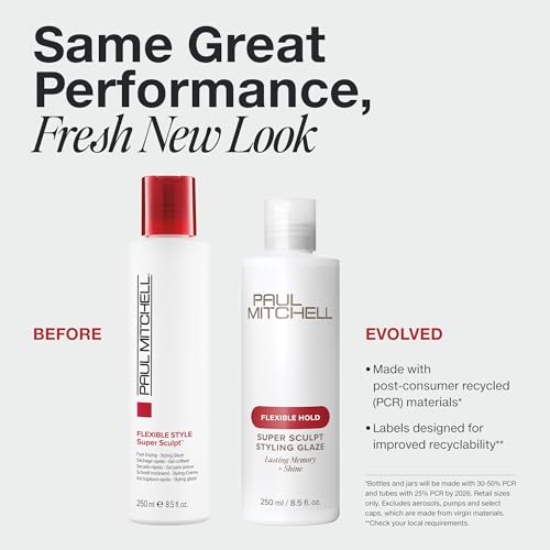 Paul Mitchell Super Sculpt Styling Glaze, Flexible Hold, Lasting Memory + Shine, For All Hair Types, 8.5 fl oz