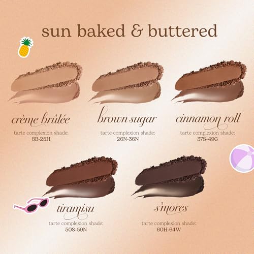 tarte macaron sculpt & bronze duo – 2-in-1 Cream + Baked Powder Bronzer, Contour Powder Face Makeup, Peptides and Hyaluronic Acid Hydrates & Plumps, vegan & cruelty-free, full size, brown sugar