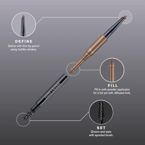 Estée Lauder The Brow Multi-Tasker 3-in-1 Tool | Eyebrow Pencil, Powder and Brush, 01 Blonde