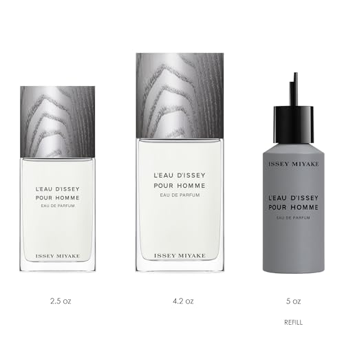 L'Eau d'Issey Pour Homme Eau de Parfum - Men's Fragrance - Intense Aquatic Scent - Notes of Sichuan Pepper, Fir Balsam, and Cedarwood - 4.2 fl oz