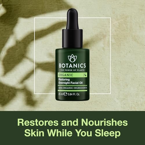 Botanics Organic Restoring Overnight Facial Oil & Moisturizer, 0.84 oz