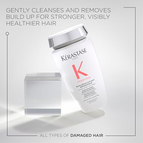 Kerastase Premiere Sulfate-Free Hair Repair Shampoo - For All Damaged Hair Types, Strengthens & Smoothes, With Citric Acid, Removes Buildup & Decalcifies, 8.5 Fl Oz
