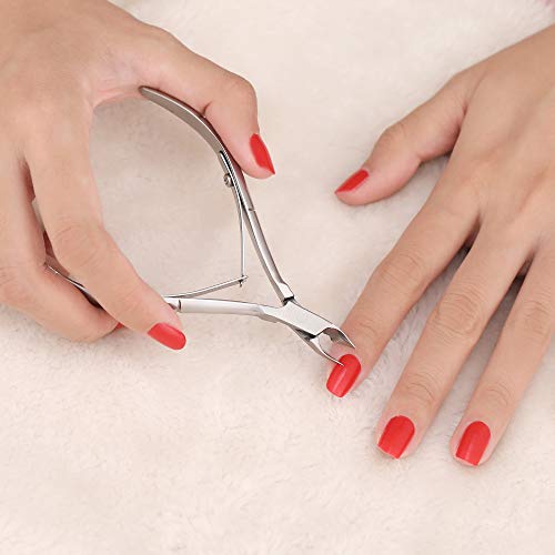 YINYIN Cuticle Trimmer with Cuticle Pusher and Cutter, Professional Stainless Steel Nippers, Cutter Clippers, Cuticle Remover, Pedicure Manicure Tools for Fingernails and Toenails, Sliver