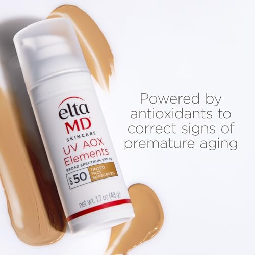 EltaMD UV AOX Elements 100% Mineral Tinted Face Sunscreen SPF 50, 1.7 oz