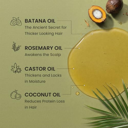 Lebanta Batana Oil For Hair - 100% Pure, Raw & Natural Blend With Organic Castor, Pumpkin Seed, Coconut and Rosemary Oil - Thicker, Stronger Looking Hair For Men & Women Scalp - 4 FL OZ