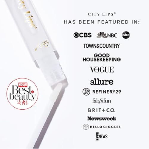 City Beauty City Lips Plumping Lip Gloss Silver Skyline - High-Shine Gloss for Fuller, Younger-Looking Lips | Hydrating & Smoothing Lip Treatment Hyaluronic Acid