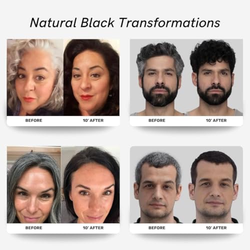Polar Hair Dye Shampoo | Jet Black Hair Dye Color Shampoo for Gray Hair