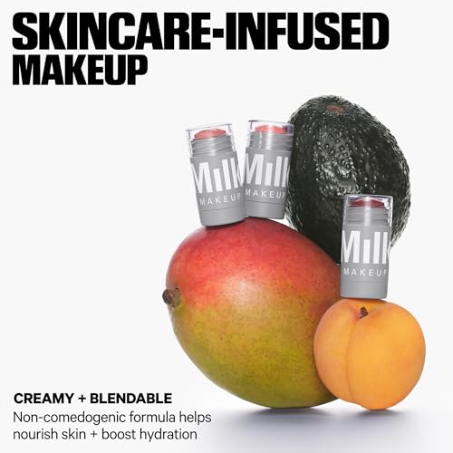 Milk Makeup Lip + Cheek Stick – Buildable Cream Blush + Lip Color w/Hydrating Mango Butter + Avocado Oil for a Natural Flush – Long-Lasting, Multiuse, Vegan Formula – Werk (Dusty Rose), 0.21 oz