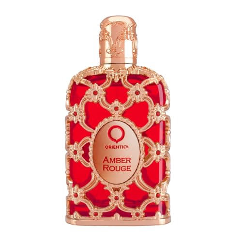 Orientica Luxury Amber Rouge 2 Pc Perfume Gift Set - Notes of Amber Saffron, Jasmine & Orange - Woody, Floral Arabic Perfumes for Women & Men - Perfumes Arabes de Mujer y Hombres
