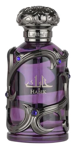 Lattafa Habik – Spicy, Aromatic, Woody, Musky – Eau de Parfum Spray Long-Lasting Fragrance for Men, 3.4 Ounce / 100 ml