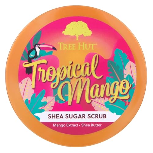 Tree Hut Tropical Mango Body Scrub, Exfoliating Sugar Scrub, Vegan, 18 Oz