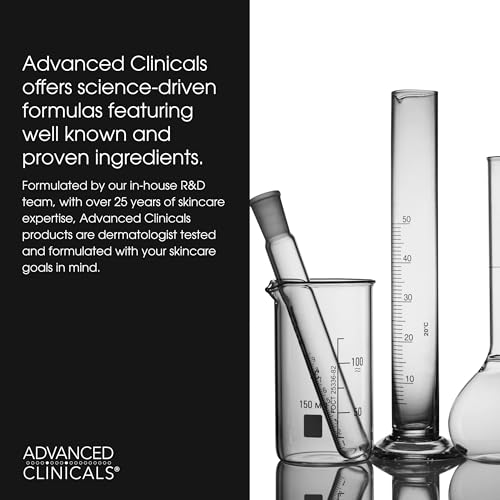 Advanced Clinicals Dark Circle Caffeine Under Eye Serum For Face With Hyaluronic Acid Moisturizer + Peptides | Brightening Vitamin C Serum Helps Improve Look Of Puffy Eye & Fine Lines, 1.75 Fl Oz