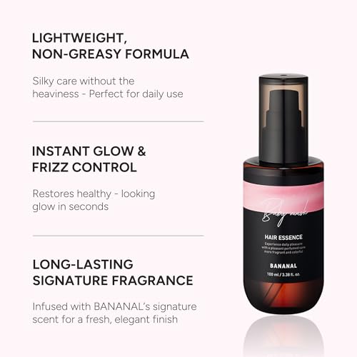 BANANAL 2-in-1 Hair Perfume Oil & Serum, Baby Powdery Musk, 3.38 fl oz