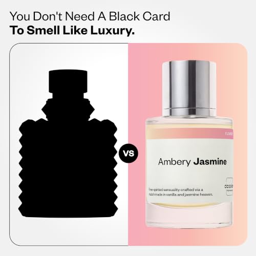 Dossier - Ambery Jasmine - Eau de Parfum Inspired By Born in Roma - Long-Lasting Warm Floral Amber Fragrance - Feminine - 1.7 fl oz (50ml)