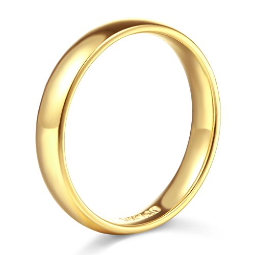 14k Yellow Gold 5mm Plain Wedding Band - Size 12