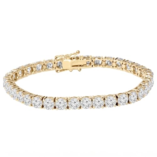 Pompeii 9 1/2 ct Diamond Tennis Bracelet 14K Yellow Gold 7"